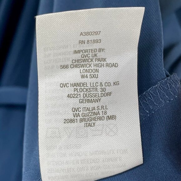 Susan Graver Liquid Knit Navy Zip-Front Shirt Dress with Tie Waist | Plus 3X - Picture 11 of 12